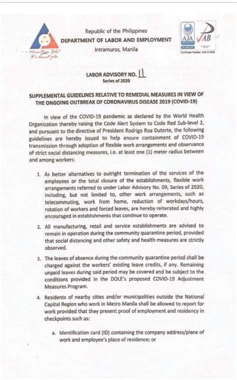 dole batangas address|Labor Advisory No. 29.